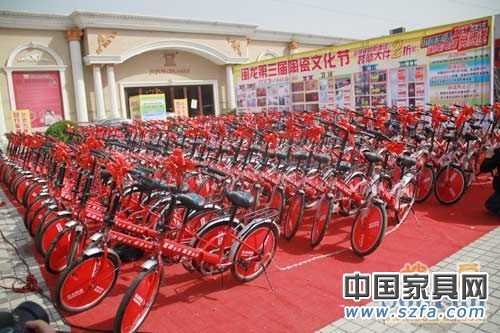 闽龙陶瓷总部基地为保障房业主准备的万辆自行车