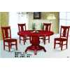家富源木业 实木餐桌椅整套6张椅子一张桌子