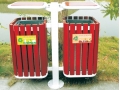 户外清洁回收钢木垃圾桶YQ08-01