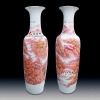 景德镇瓷器大花瓶|家居装饰|1米8高釉下彩江山秀丽陶瓷瓶