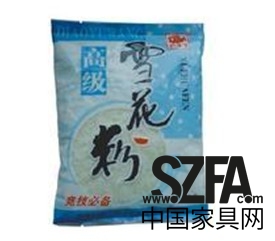 雪花粉包装机包装效果