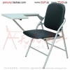超加大写字板折叠培训椅PU皮宽大舒适耐用会议椅结实
