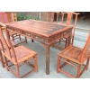 老挝大红酸枝餐桌,交趾黄檀餐桌,大红酸枝七件套餐桌
