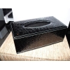 黑色鳄鱼纹长方形纸巾盒