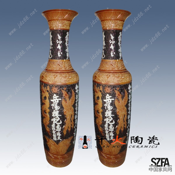 8岳阳楼记雕刻龙纹大花瓶DPDK01100008-180 45