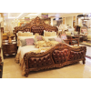 厂家直销 美式家具 实木 手工雕刻  2.0米进口真皮双人床