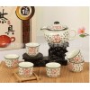 日式釉下手彩陶瓷茶具套装日式茶具供应商  悦美供