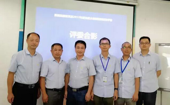 集团工艺总监刘林生,家营中心渠道总监石剑青,uv水性项目组经理邱恒彬