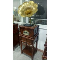 供应梵斯顿进口实木大喇叭复古留声机