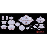 高档会所陶瓷餐具 单位专用陶瓷餐具 景德镇酒店餐具定做厂家