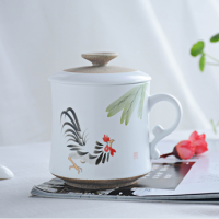 陶瓷茶杯礼品套装福利礼品茶杯中式吉祥办公家用陶瓷茶杯