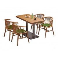 港式餐厅桌椅，咖啡厅桌椅，实木餐厅桌椅量身定制工厂质保3年