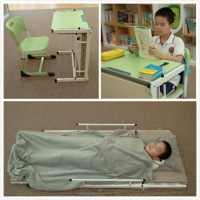 中小学生折叠桌床课桌-单人折叠桌床-桌床一体