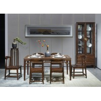 简约中式实木家具 乌金木桌椅价格