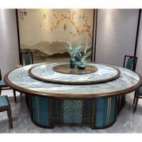 山东鑫兴 餐饮家具厂家 电动大圆桌 实木餐桌 20人餐桌