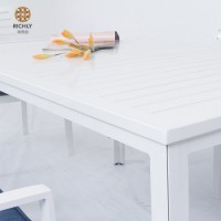 瑞奇丽户外七件套金属桌椅 北欧桌椅套装 庭院咖啡厅组合桌椅