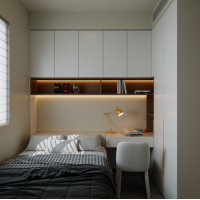轩然家具全屋定制 深圳极简轻奢风一门到顶衣柜整屋家具定做